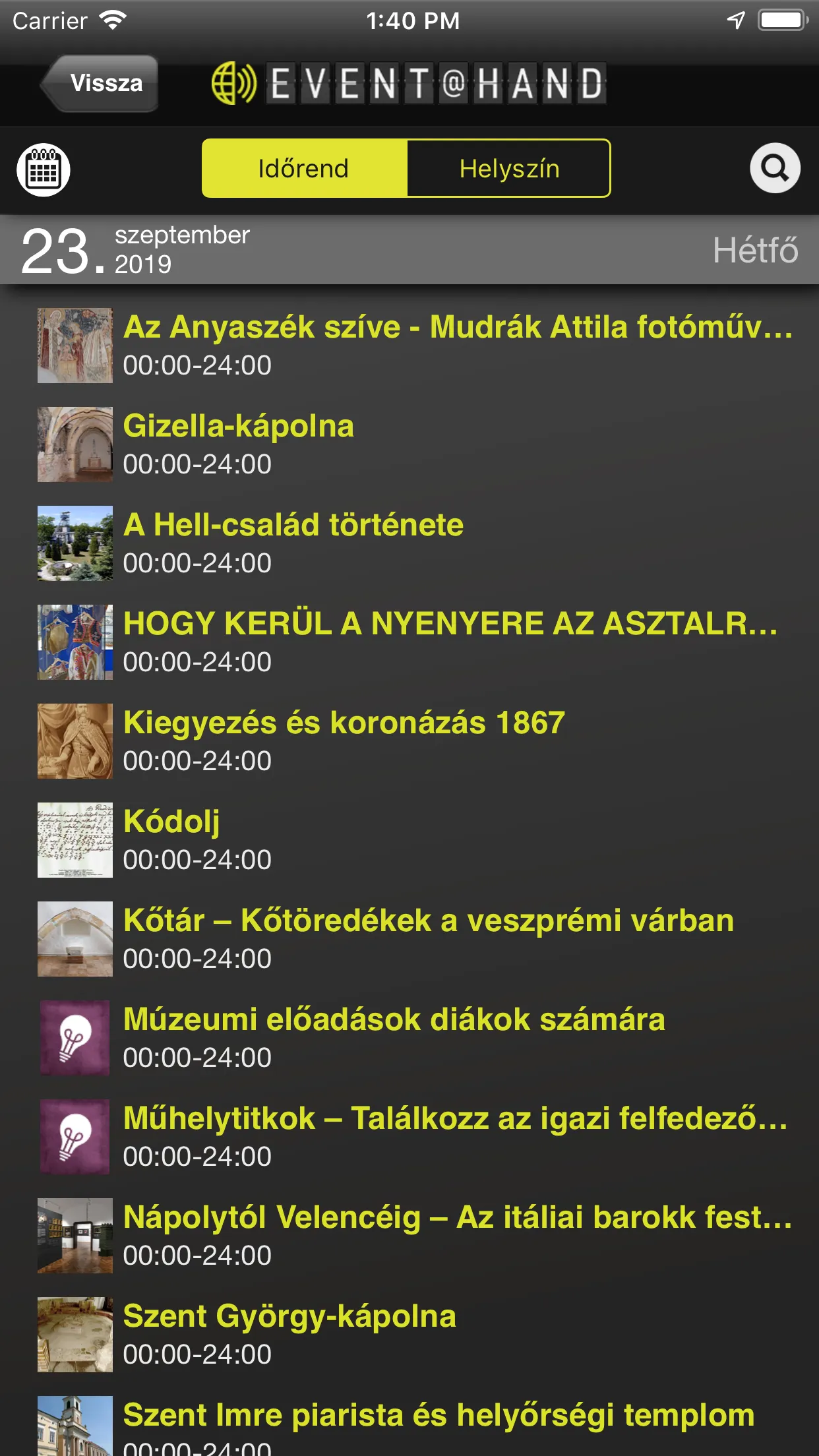 Múzeumok Őszi Fesztiválja EVEN | Indus Appstore | Screenshot