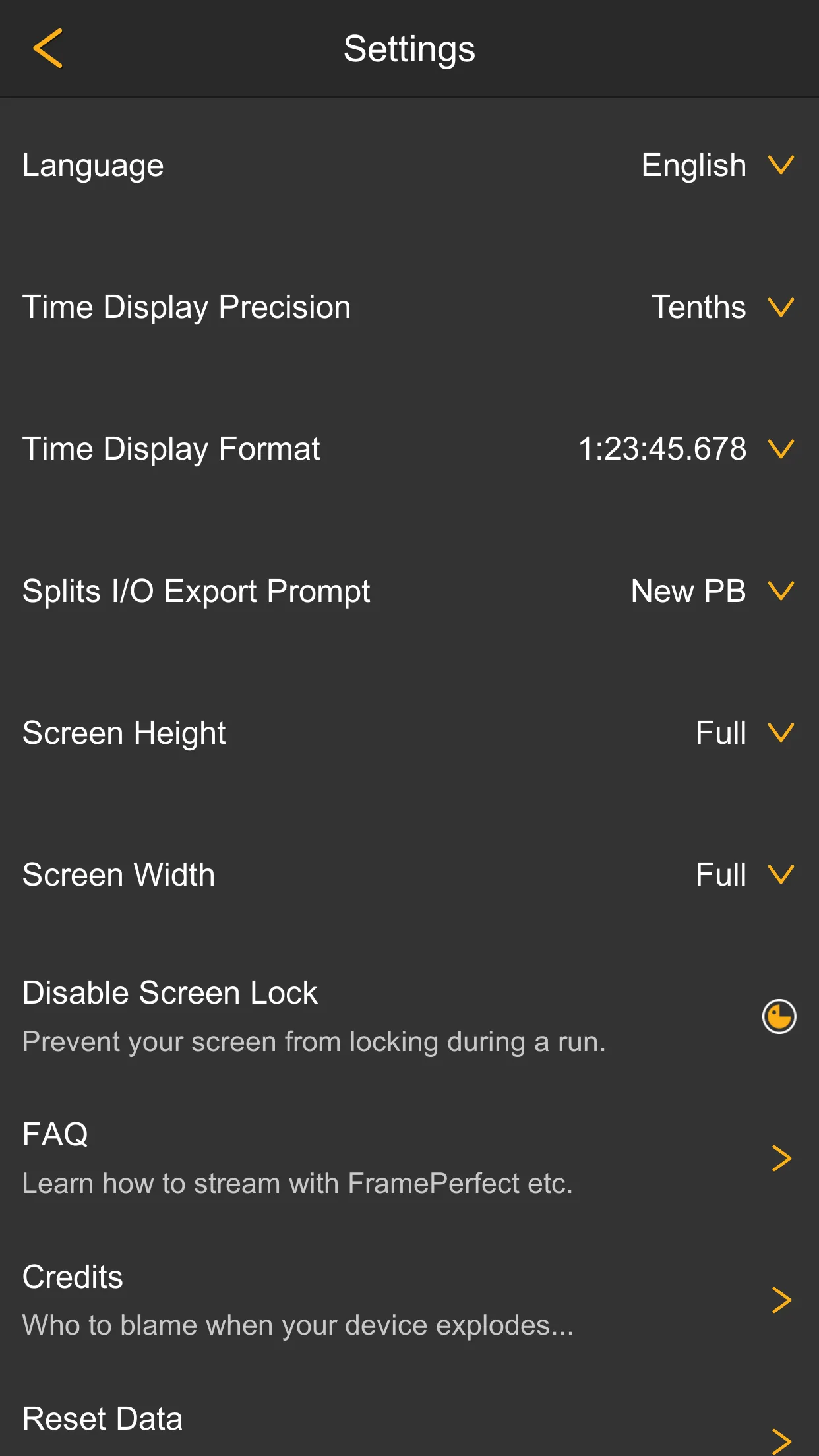 FramePerfect Speedrun Timer | Indus Appstore | Screenshot