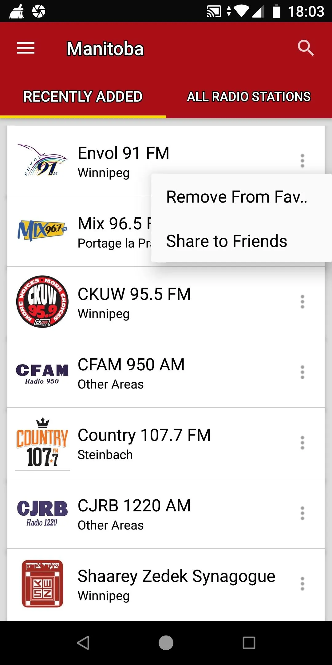 Manitoba Radio Stations-Canada | Indus Appstore | Screenshot