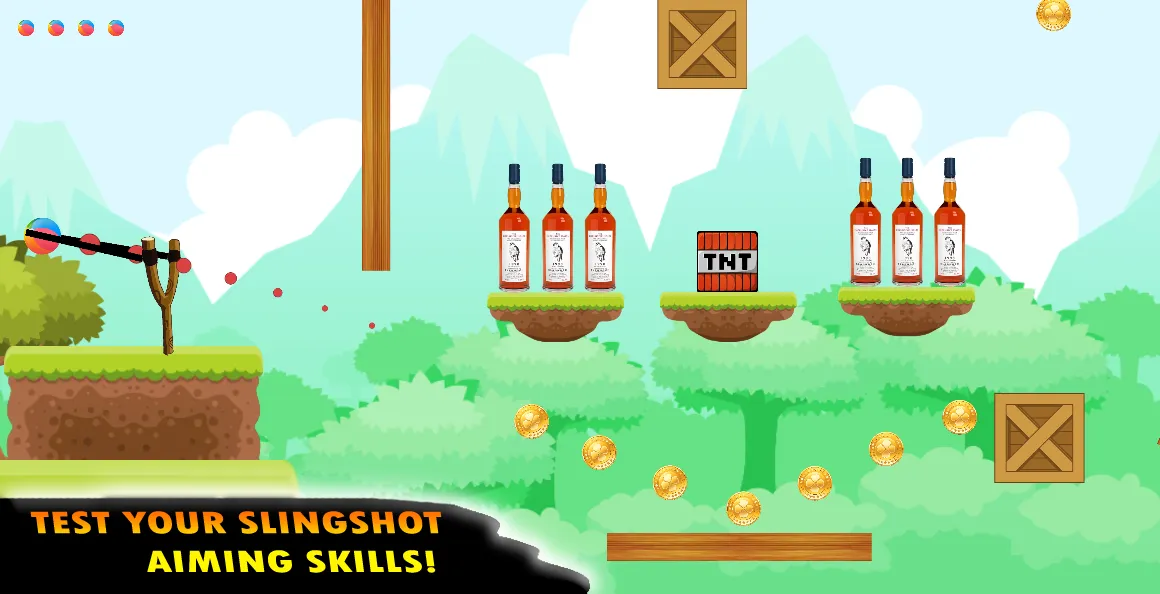 Knock Down Bottles :slingshot | Indus Appstore | Screenshot