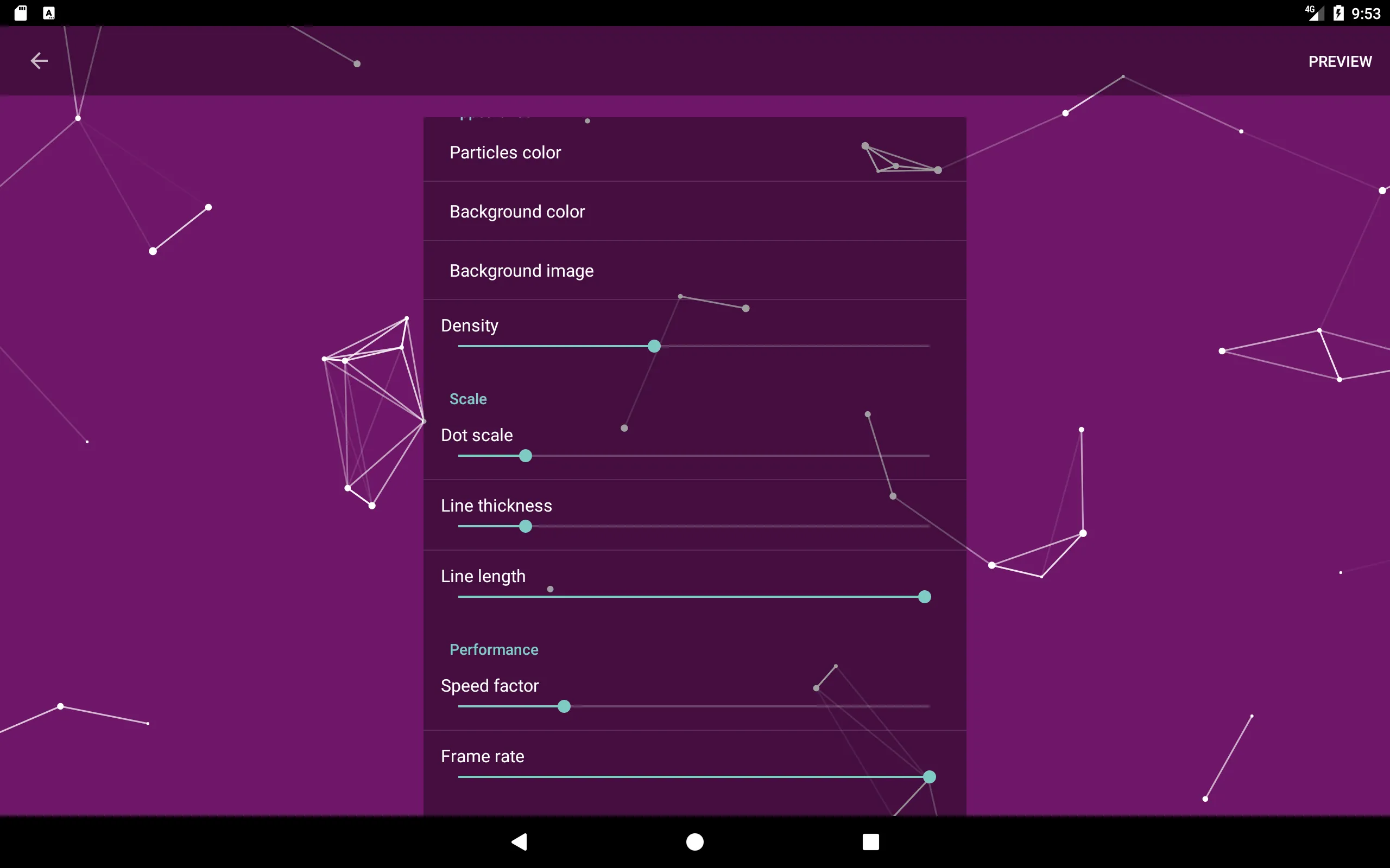 Particle Constellations Live W | Indus Appstore | Screenshot