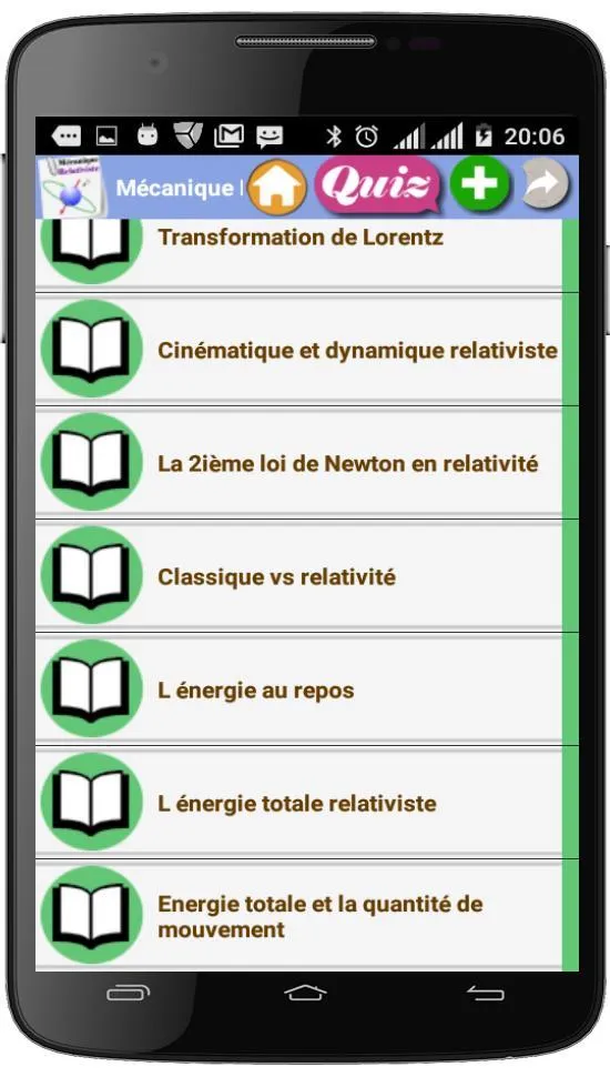 Cours de Mécanique Relativiste | Indus Appstore | Screenshot