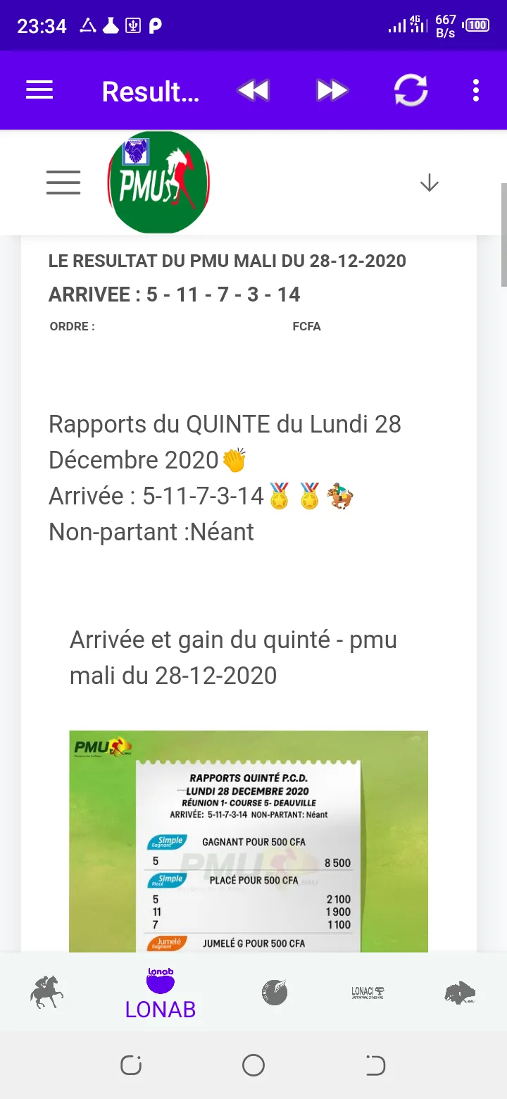 Pronostic pmu pmub gain journa | Indus Appstore | Screenshot