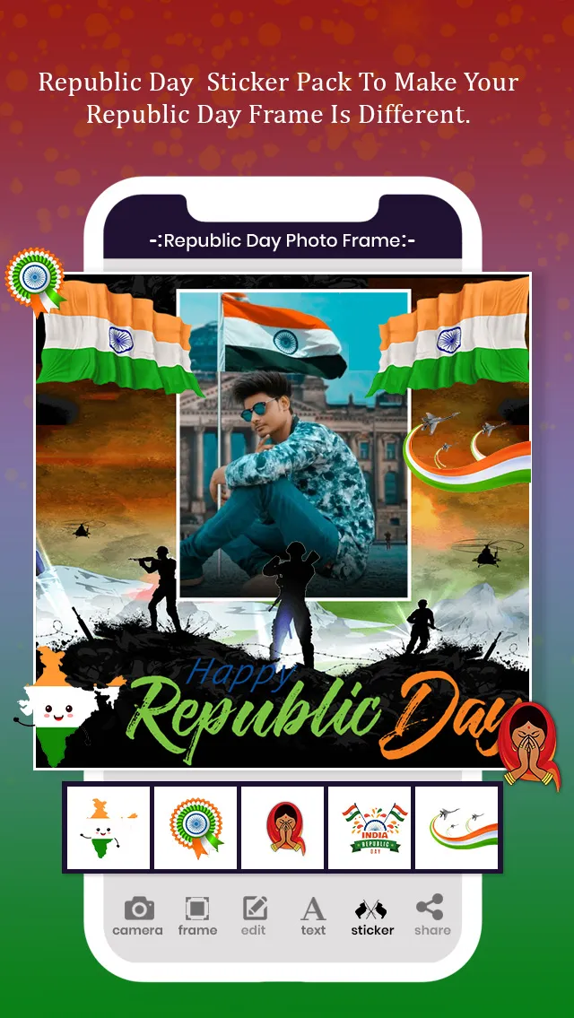 Republic Day Photo Frame | Indus Appstore | Screenshot