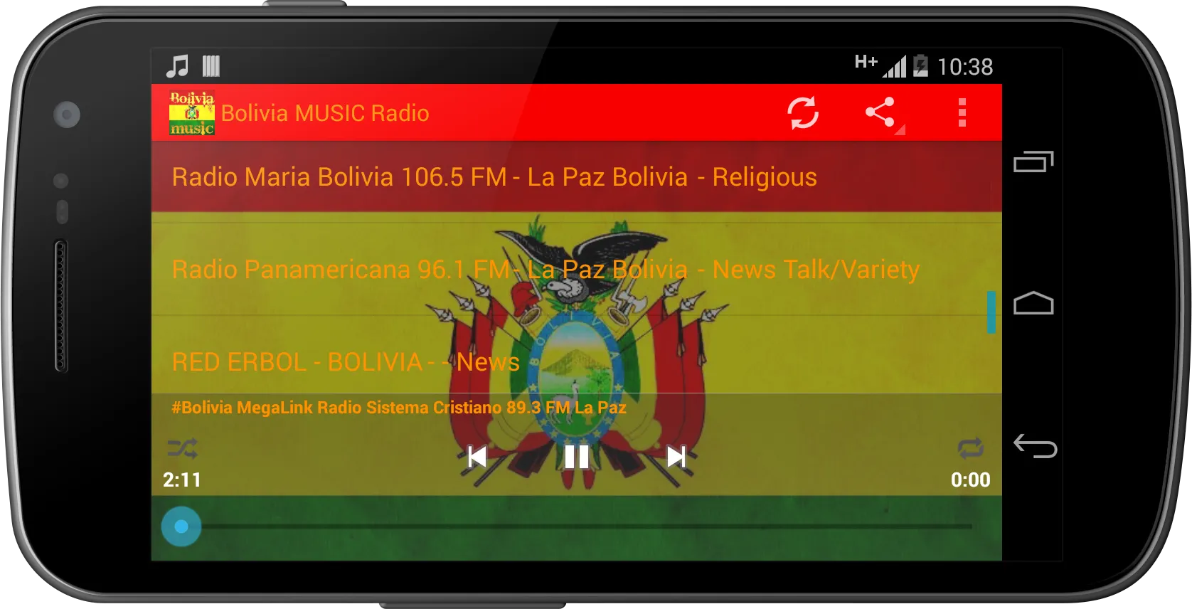 Bolivia MUSIC Radio | Indus Appstore | Screenshot