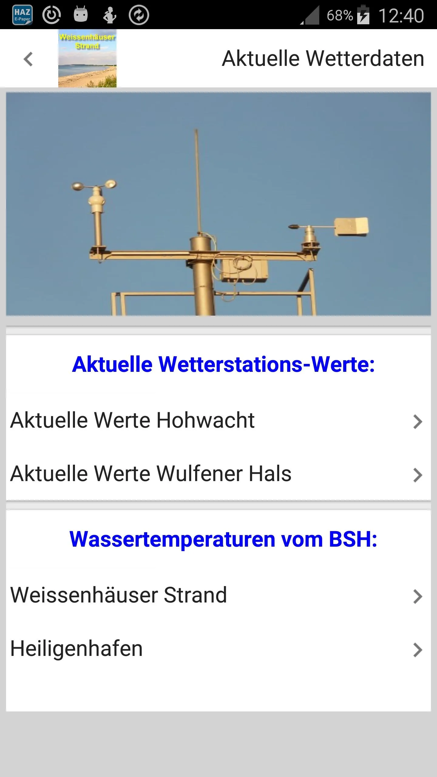 Weissenhäuser Strand UrlaubApp | Indus Appstore | Screenshot