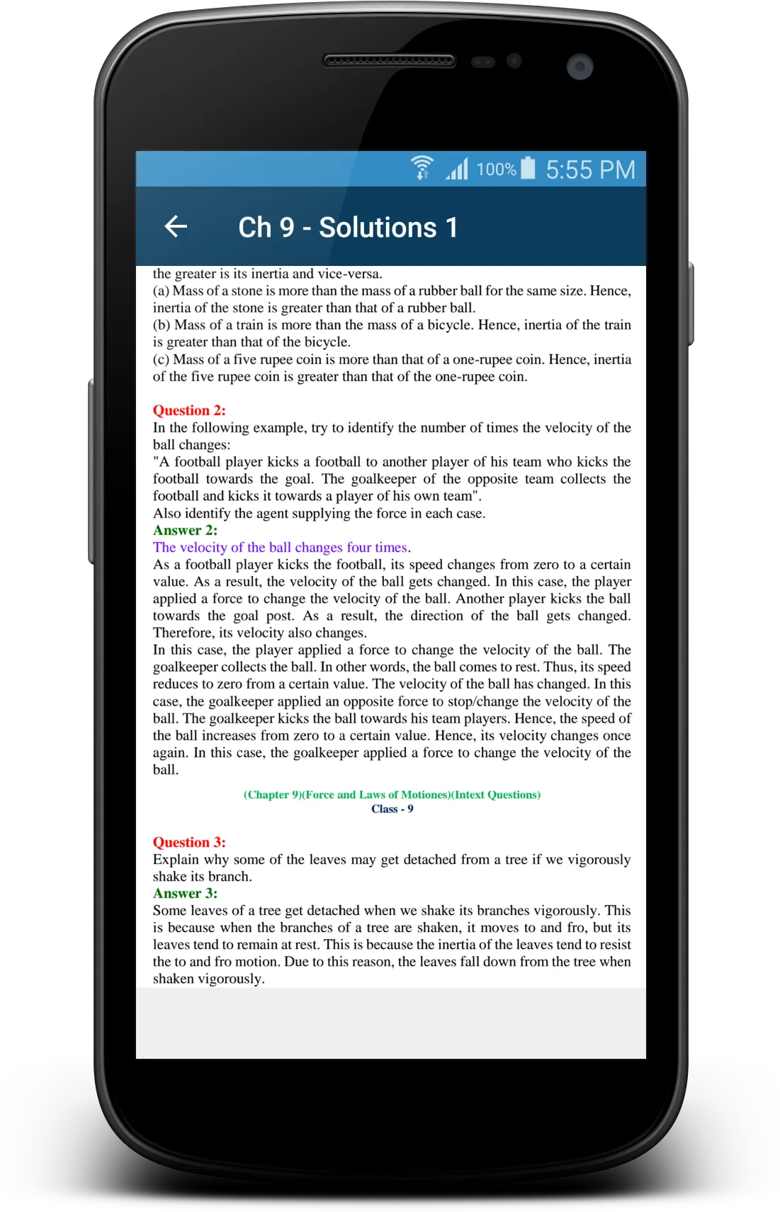 9th Class - CBSE Science Solut | Indus Appstore | Screenshot