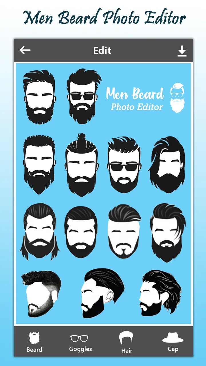 Men Beard Photo Editor Boy Hai | Indus Appstore | Screenshot