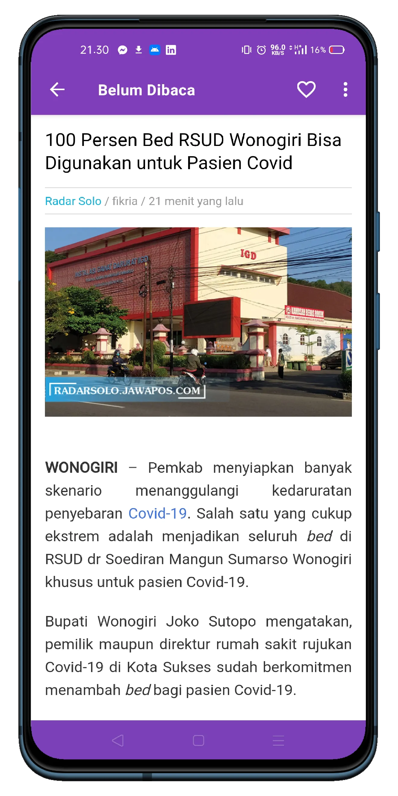 BERITA SOLO RAYA : Berita Kare | Indus Appstore | Screenshot