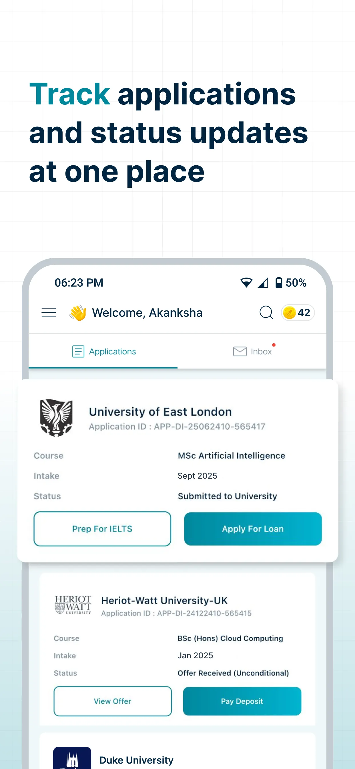 Study Abroad with Leverage | Indus Appstore | Screenshot