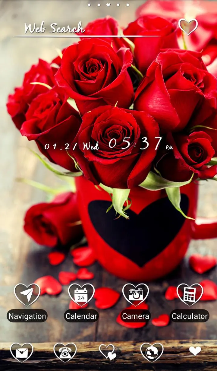 Cute wallpaper-Roses & Hearts | Indus Appstore | Screenshot