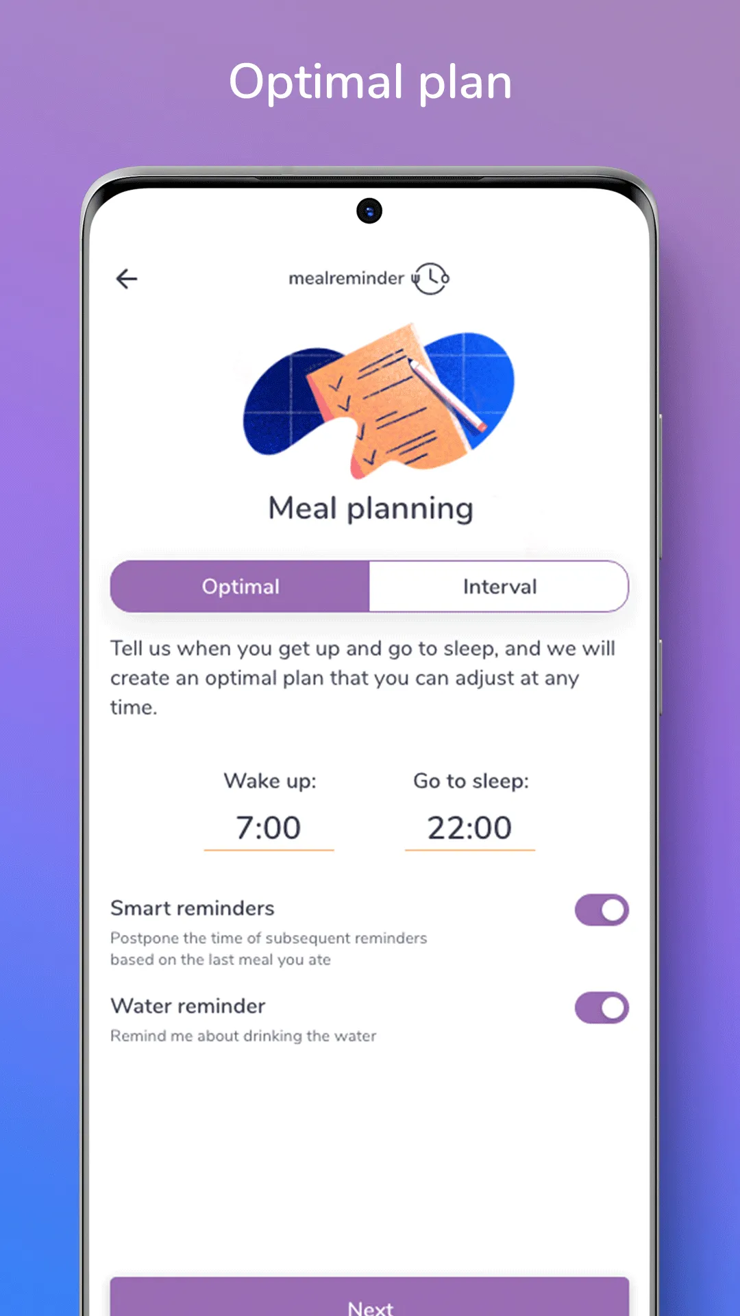 Meal Reminder - Weight Loss | Indus Appstore | Screenshot