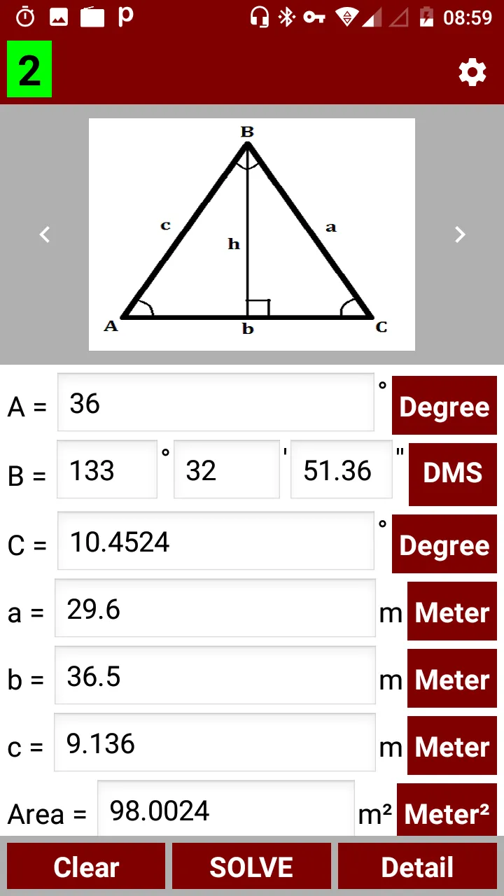 Triangle Calculator and Solver | Indus Appstore | Screenshot