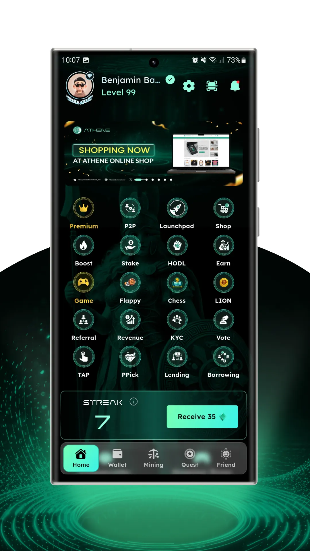 Athene Network | Indus Appstore | Screenshot