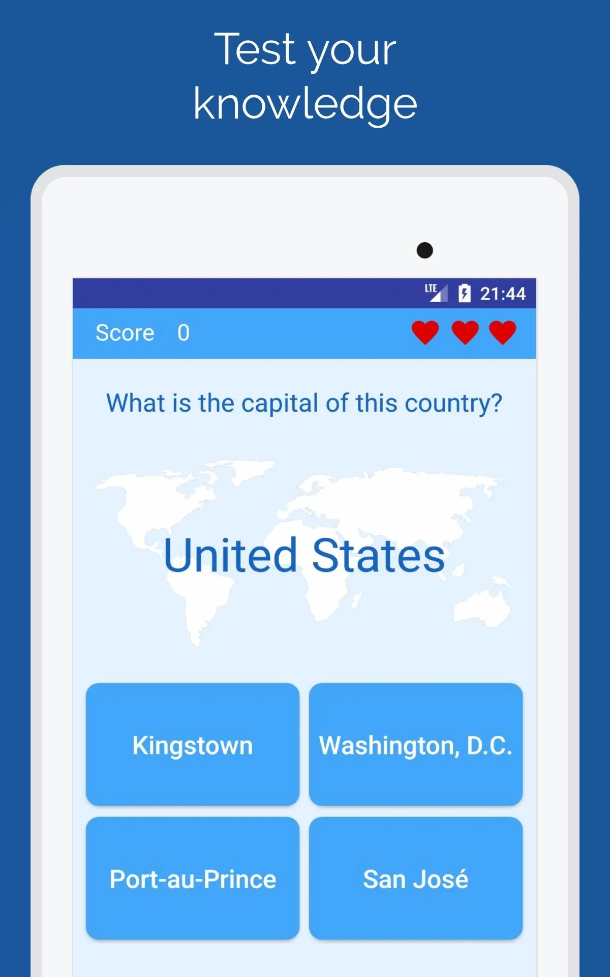 Capitals of the countries Quiz | Indus Appstore | Screenshot