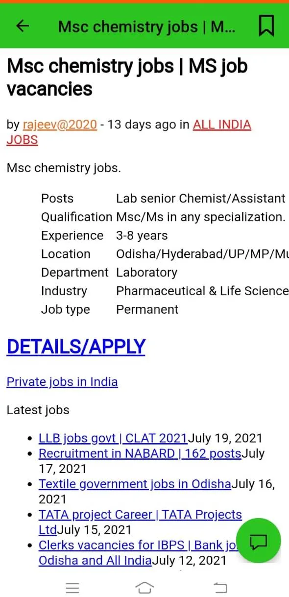 Odisha Local Jobs | Indus Appstore | Screenshot