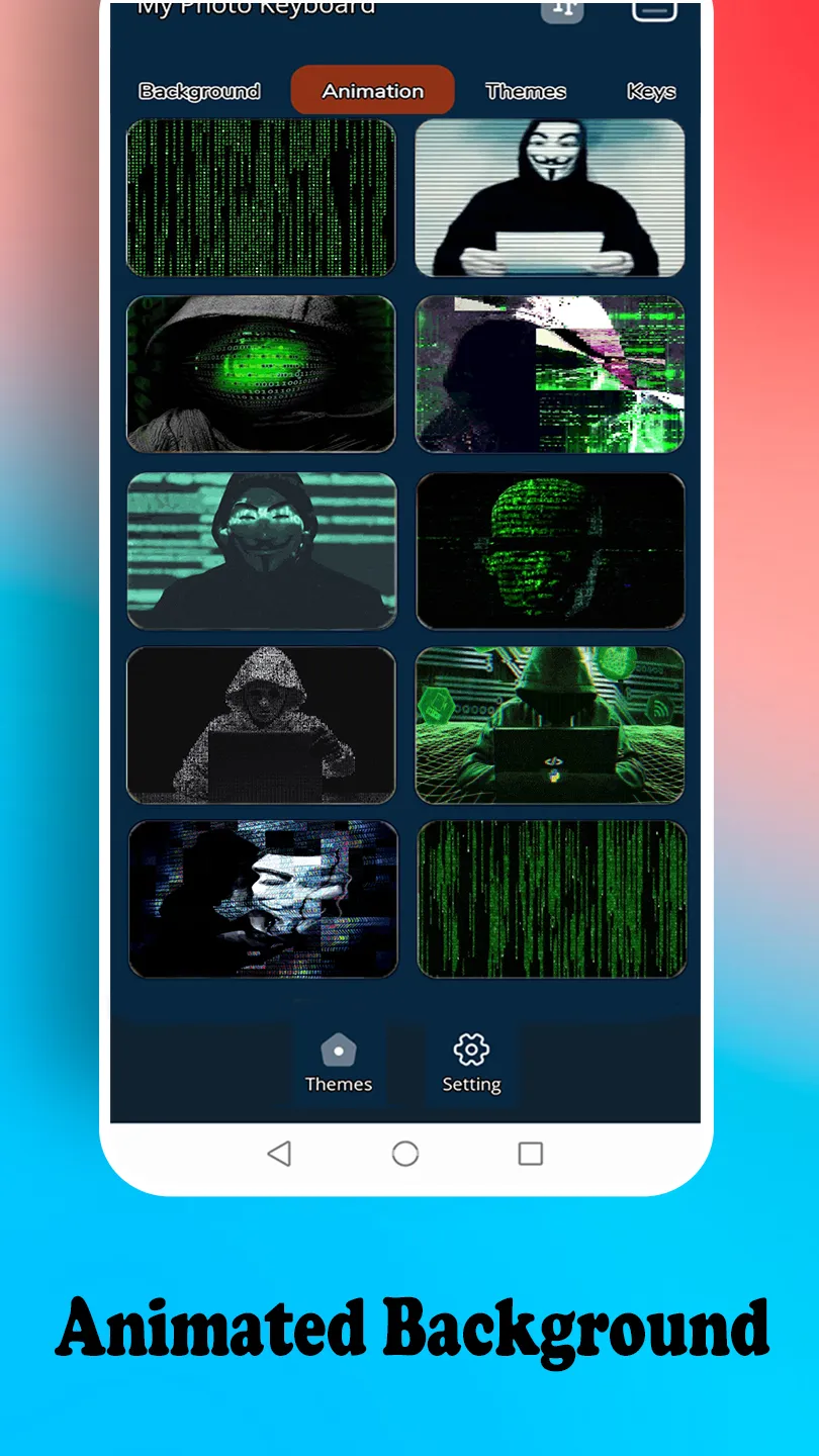 Anonymous Neon Keyboard | Indus Appstore | Screenshot