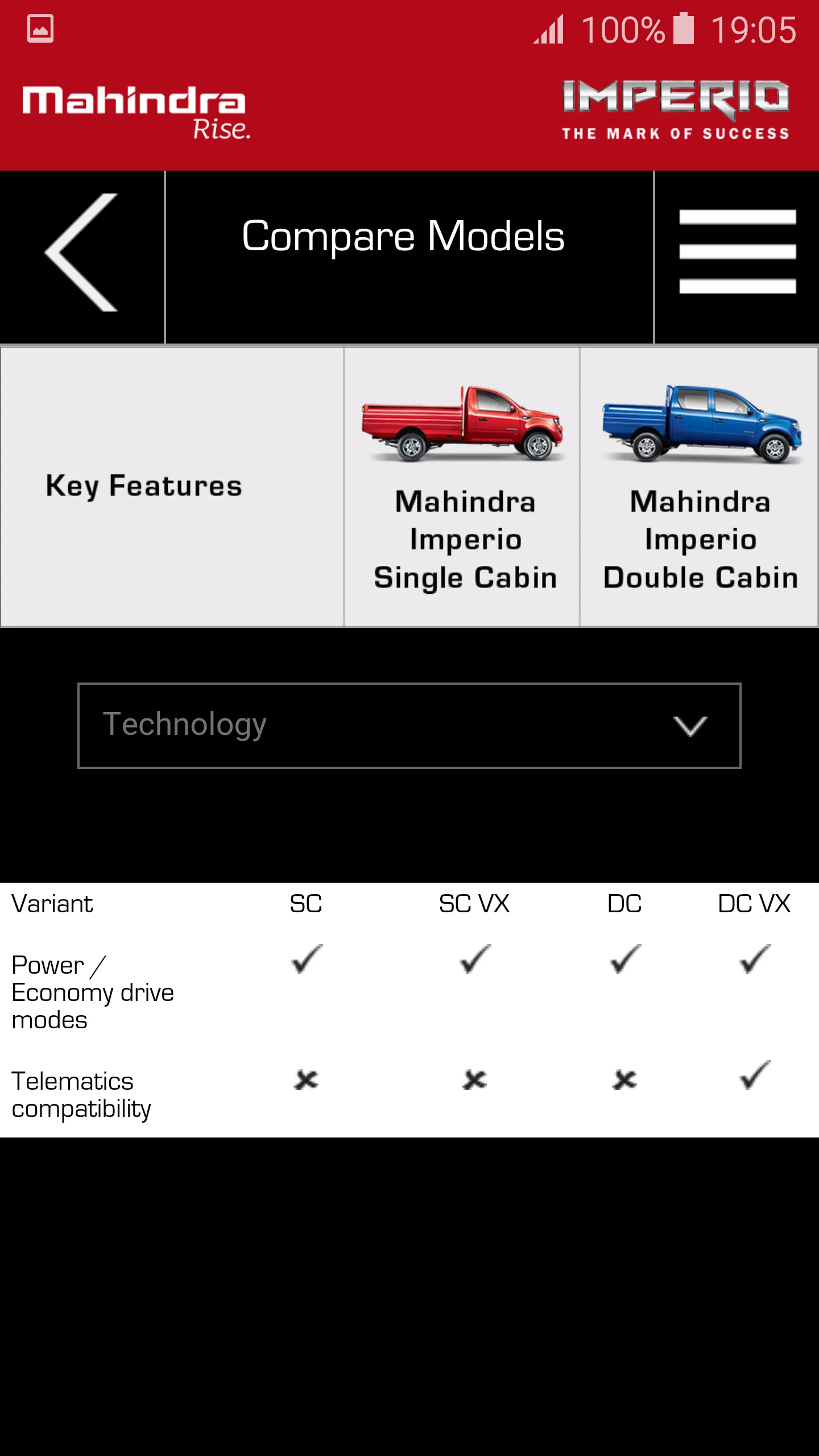 Mahindra Imperio | Indus Appstore | Screenshot