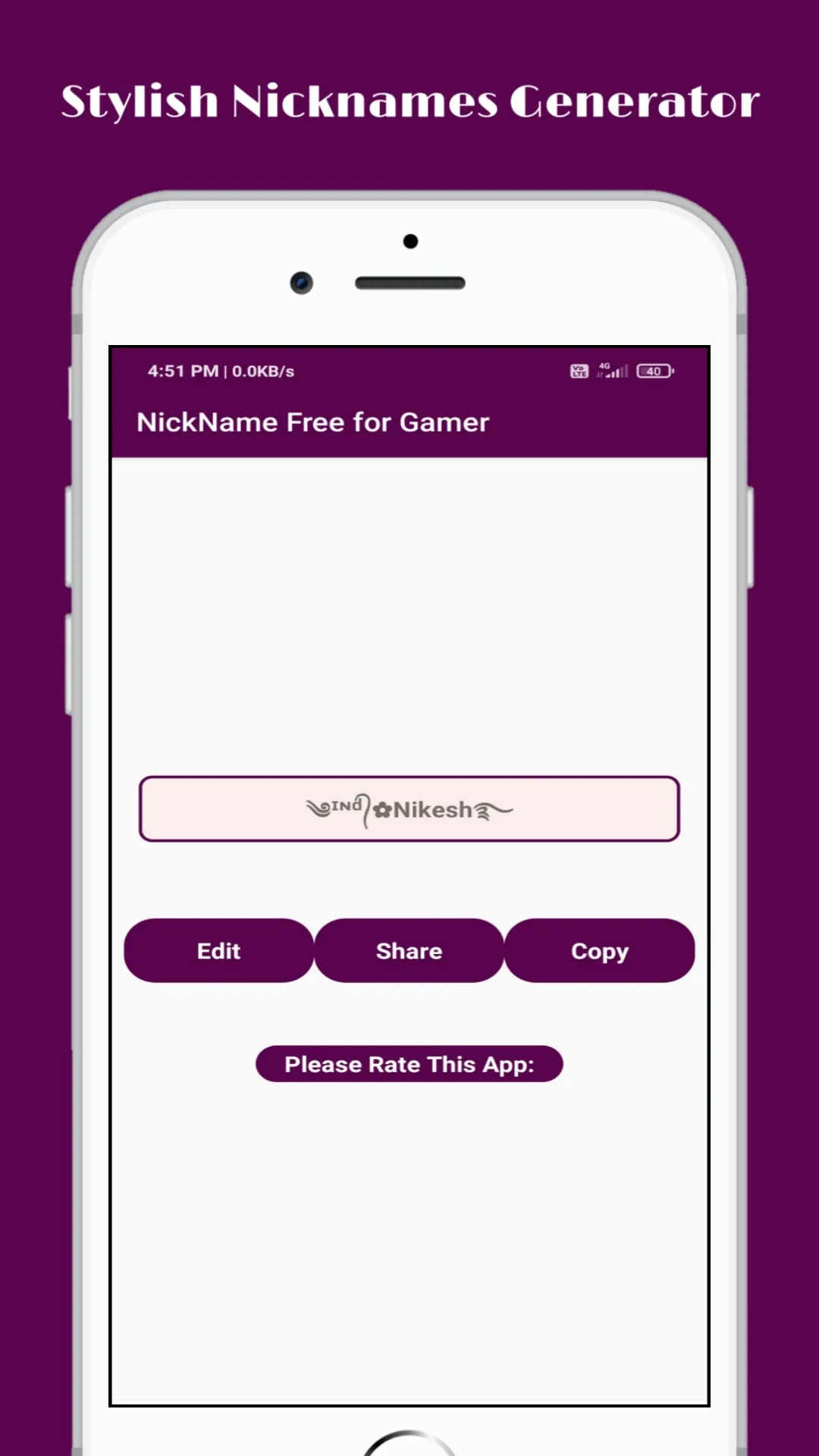 Nickname Generator : For Gamer | Indus Appstore | Screenshot