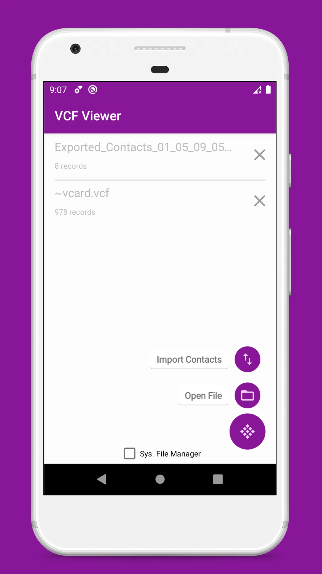 vCard File Reader: VCF Contact | Indus Appstore | Screenshot