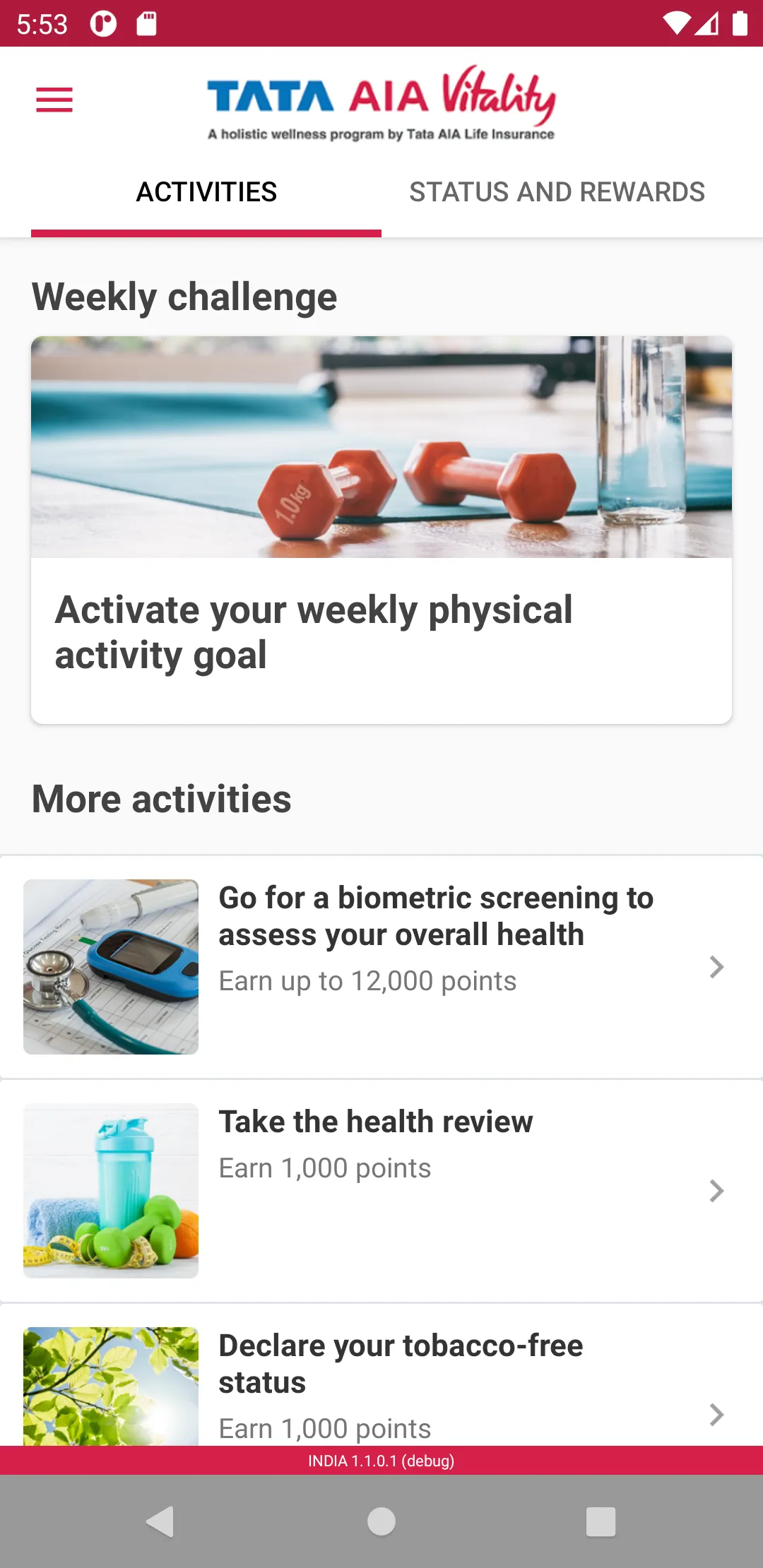 Tata AIA Vitality | Indus Appstore | Screenshot