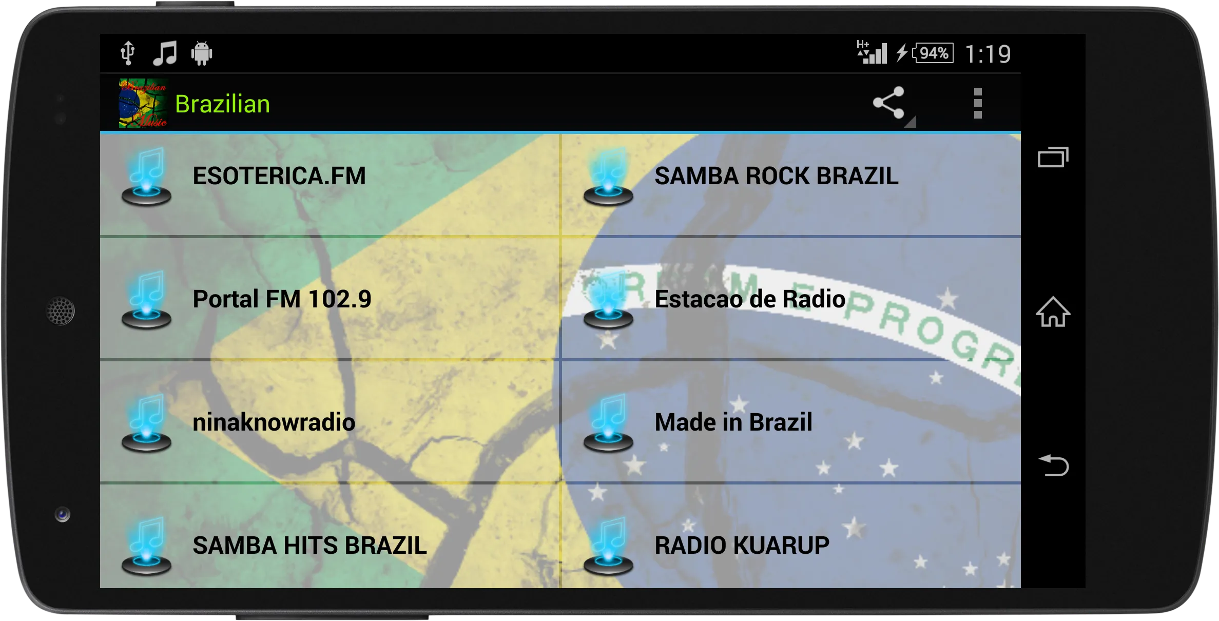 Brazilian MUSIC RADIO | Indus Appstore | Screenshot