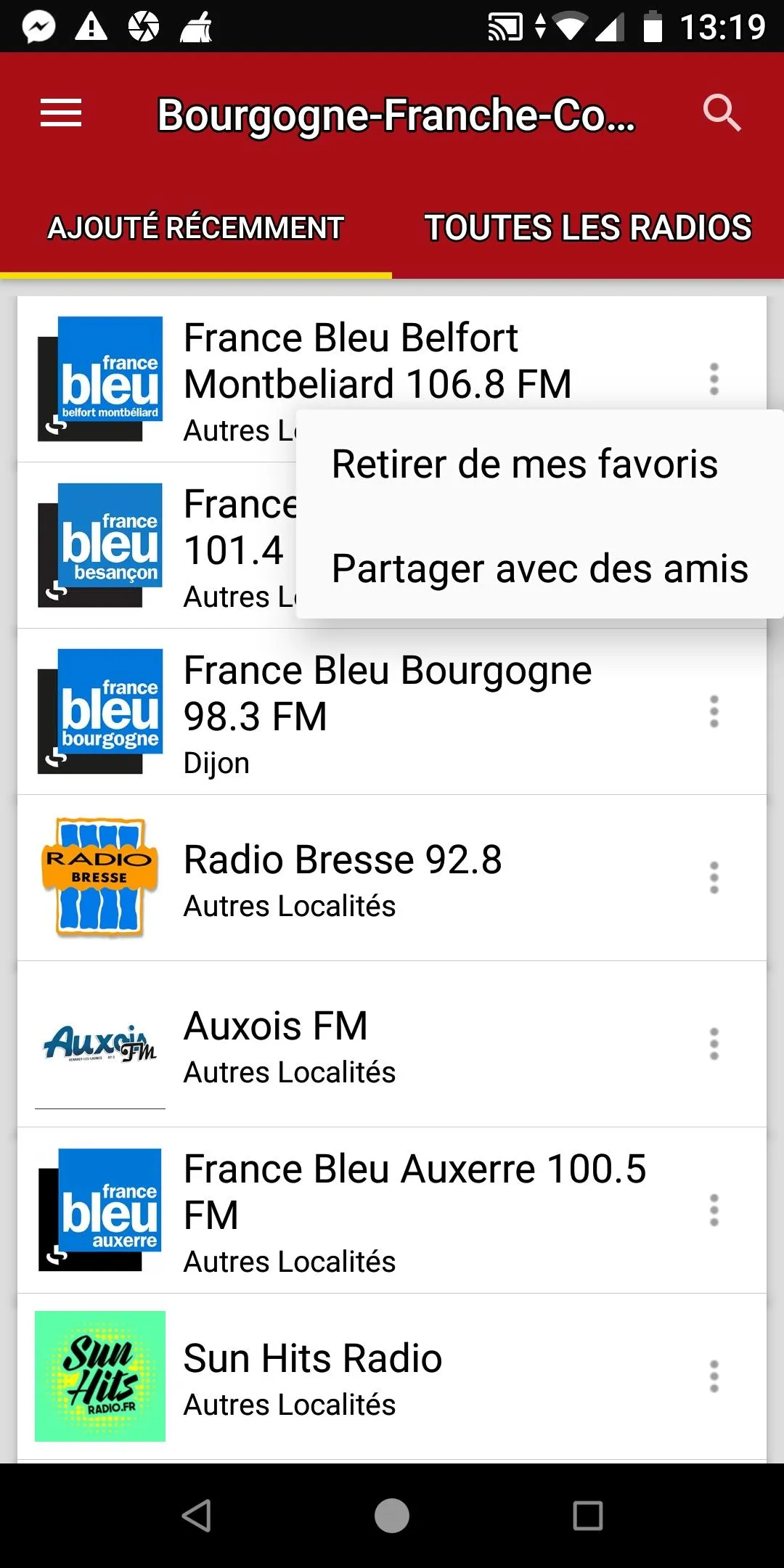 Radios:Bourgogne-Franche-Comté | Indus Appstore | Screenshot