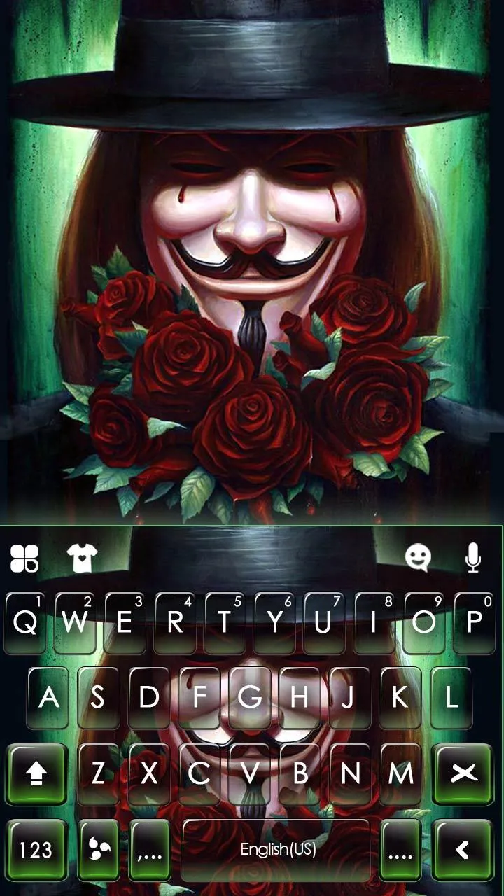 Anonymous Man Smile Keyboard T | Indus Appstore | Screenshot