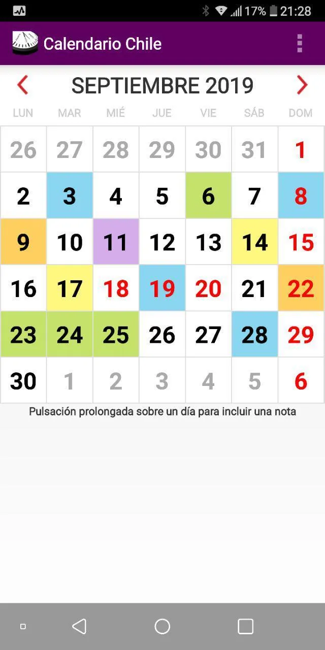 Calendario 2023 Feriados Chile | Indus Appstore | Screenshot