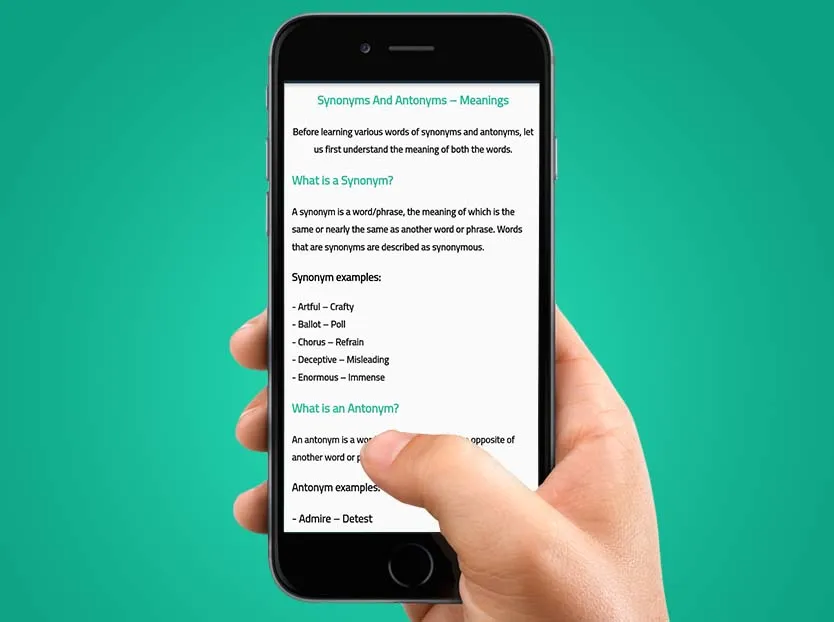 Synonyms And Antonyms List A-Z | Indus Appstore | Screenshot