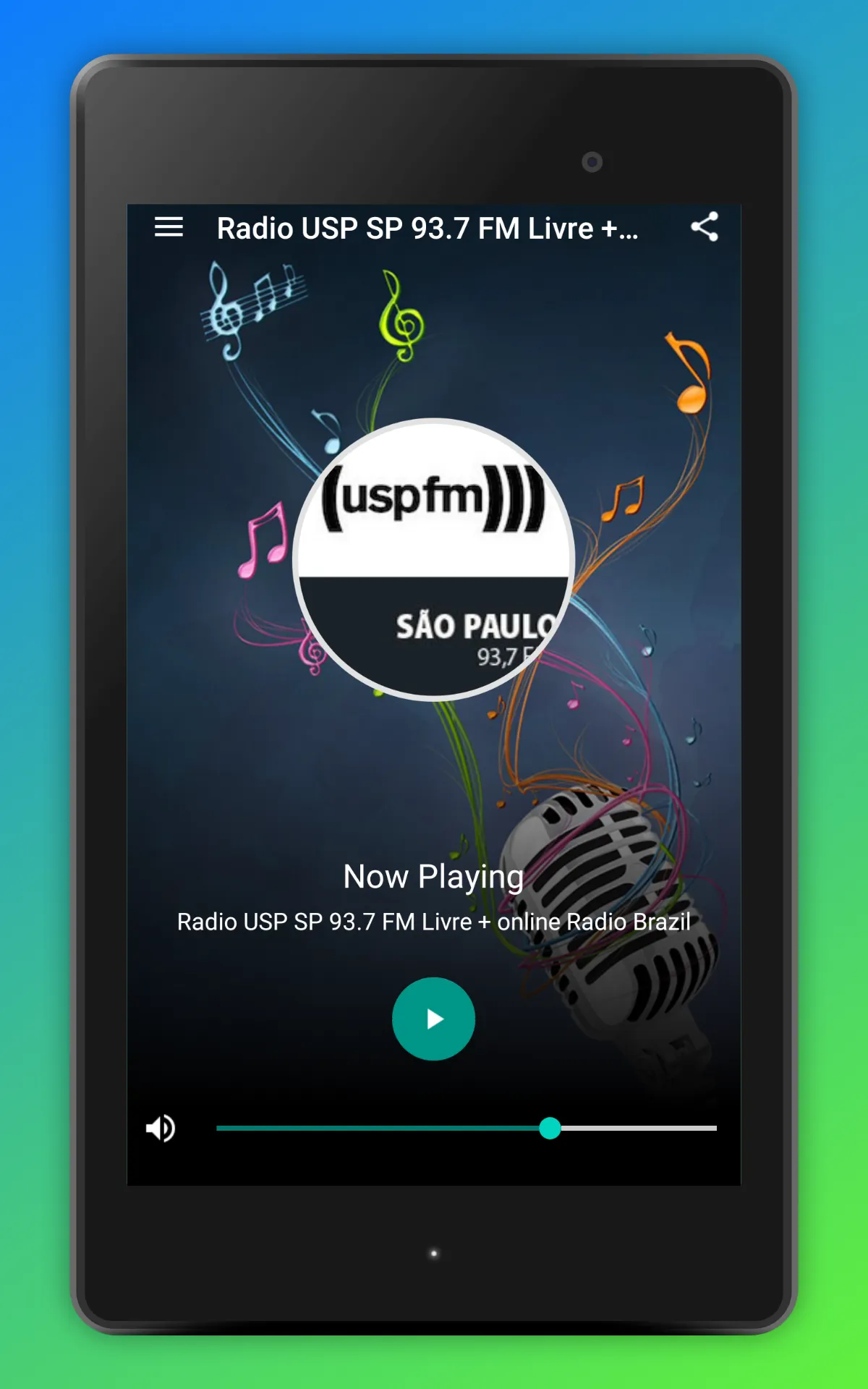 Radio USP FM 93.7 SP Ao Vivo | Indus Appstore | Screenshot