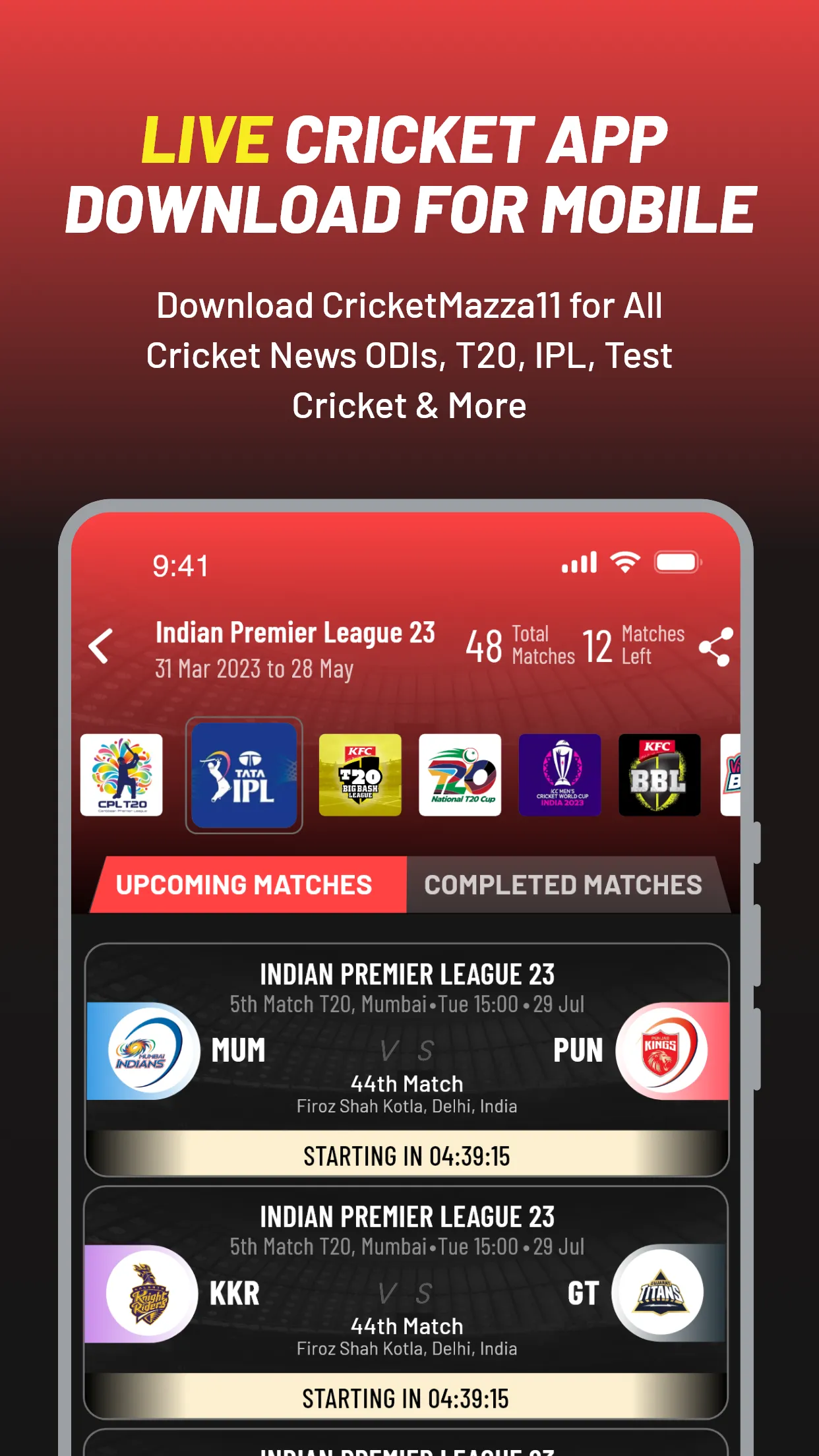 Cricket Mazza 11 Live Line | Indus Appstore | Screenshot