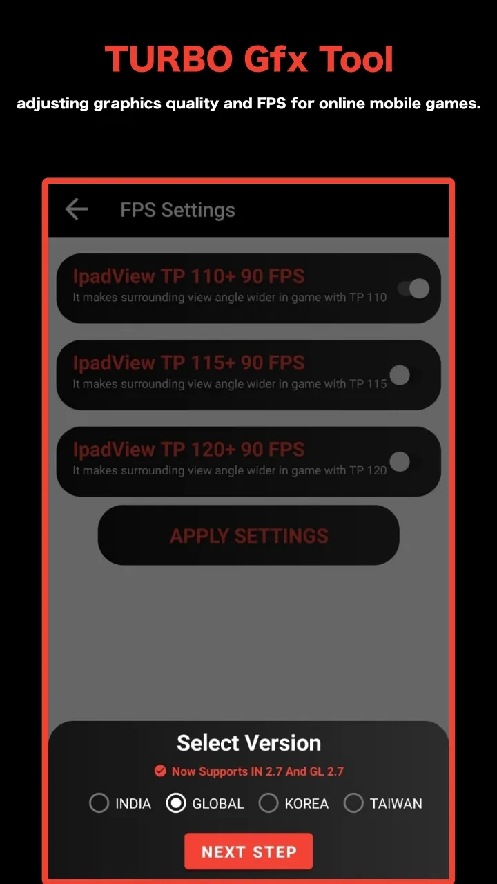 TURBO GFX TOOL FOR PUBG & BGMI | Indus Appstore | Screenshot