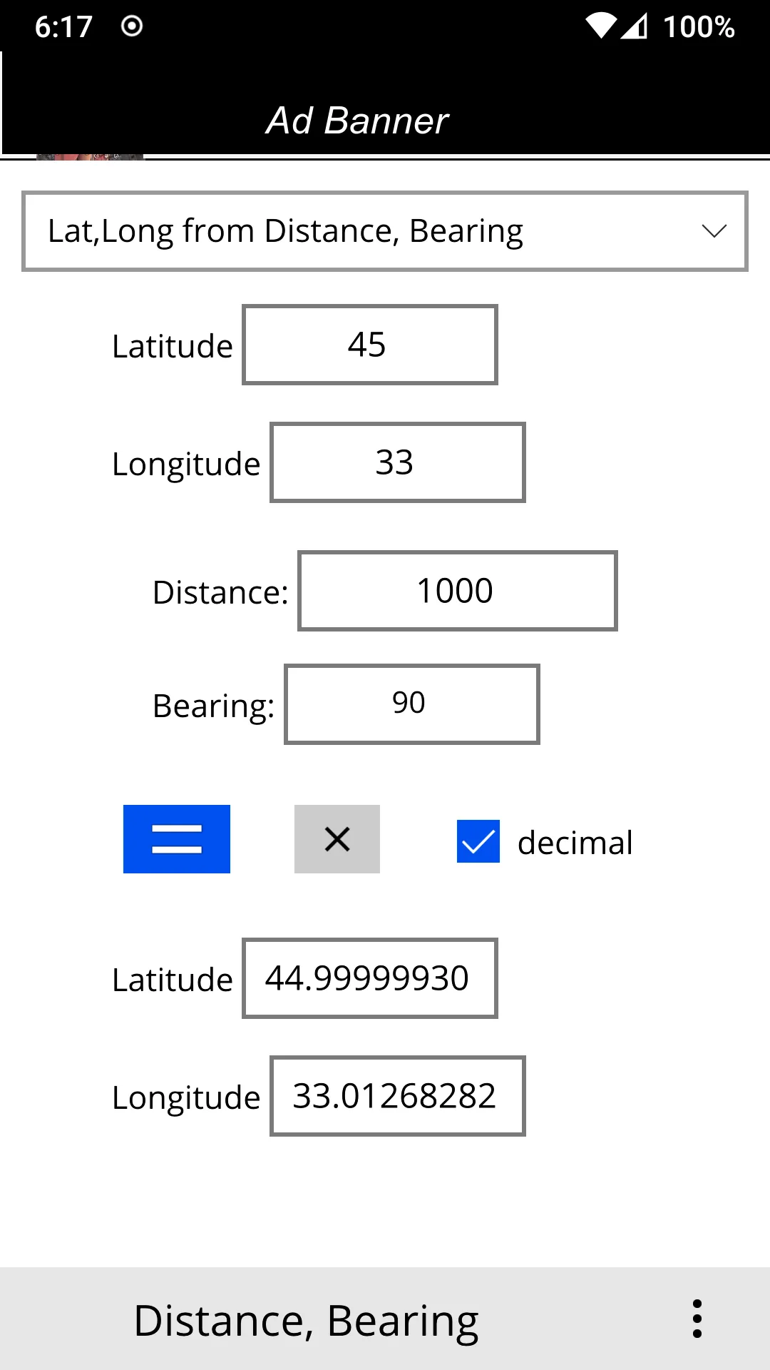 Distance & Bearing | Indus Appstore | Screenshot