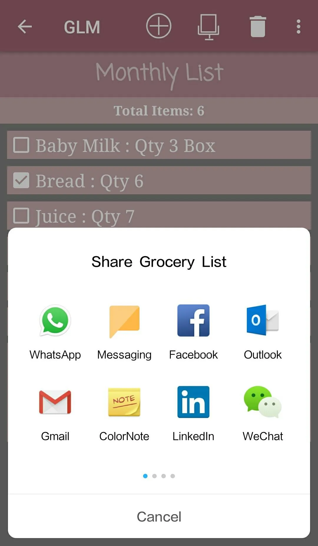 Grocery List Manager | Indus Appstore | Screenshot