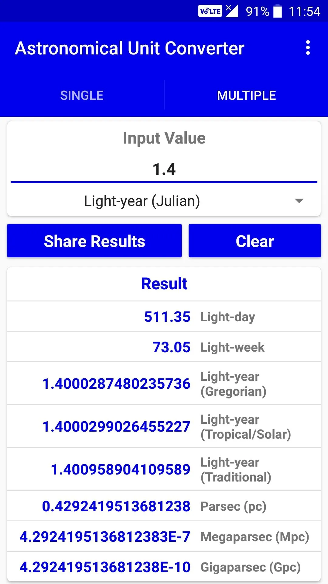 Astronomical Unit Converter | Indus Appstore | Screenshot