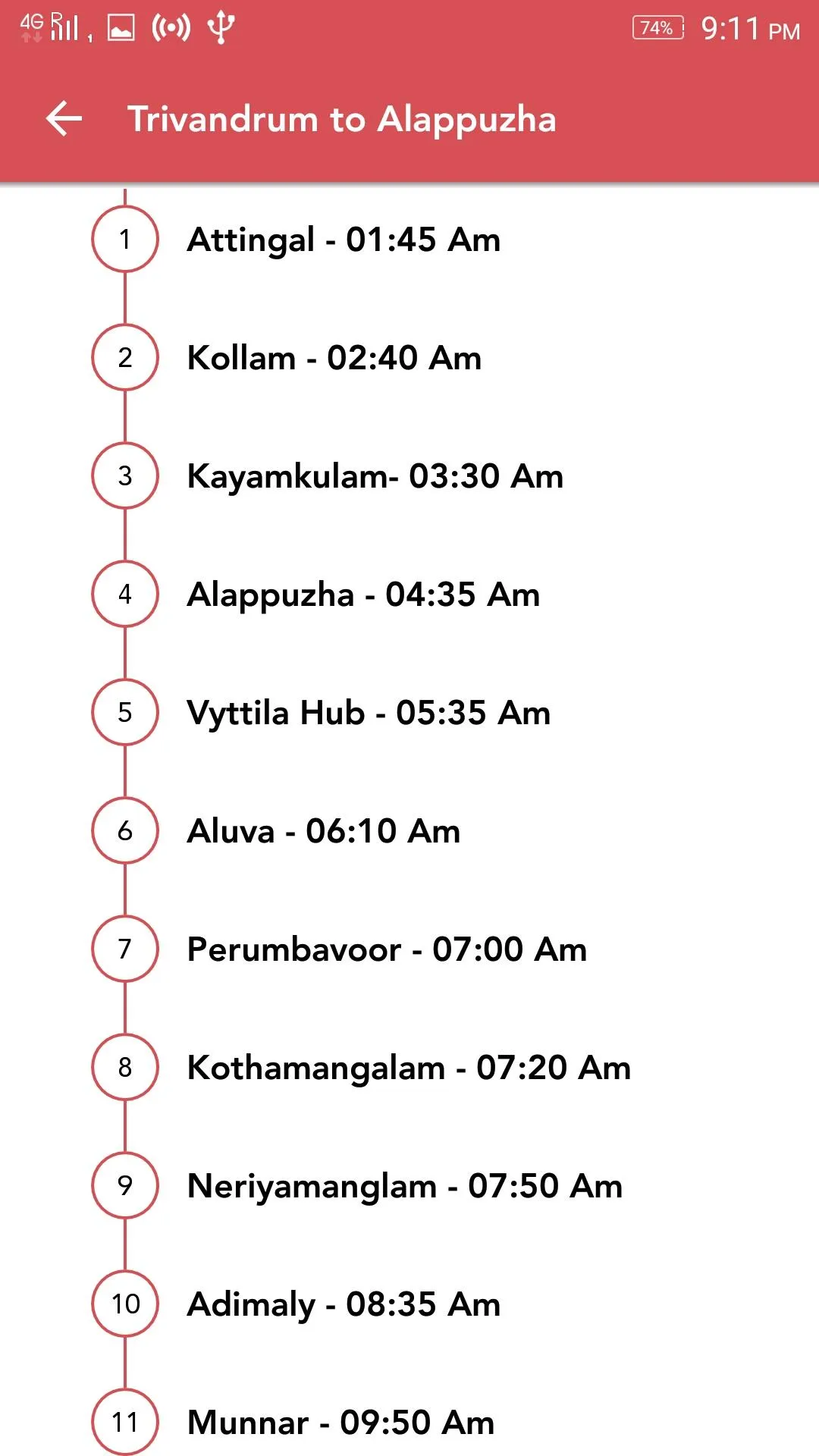 Kerala Bus Info - Kerala KSRTC | Indus Appstore | Screenshot