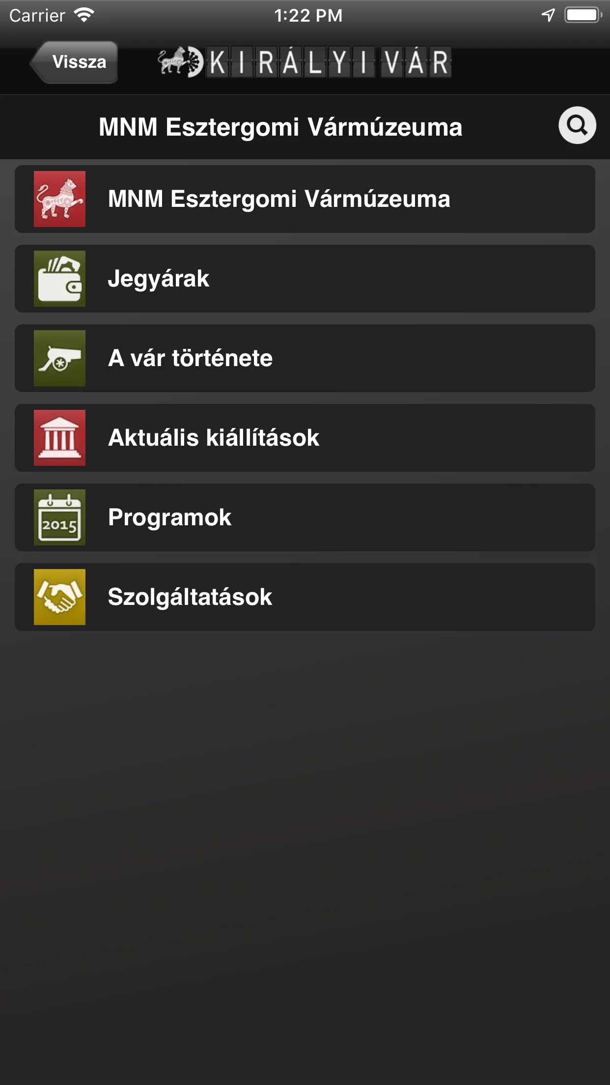 Esztergom Vármúzeum GUIDE@HAND | Indus Appstore | Screenshot