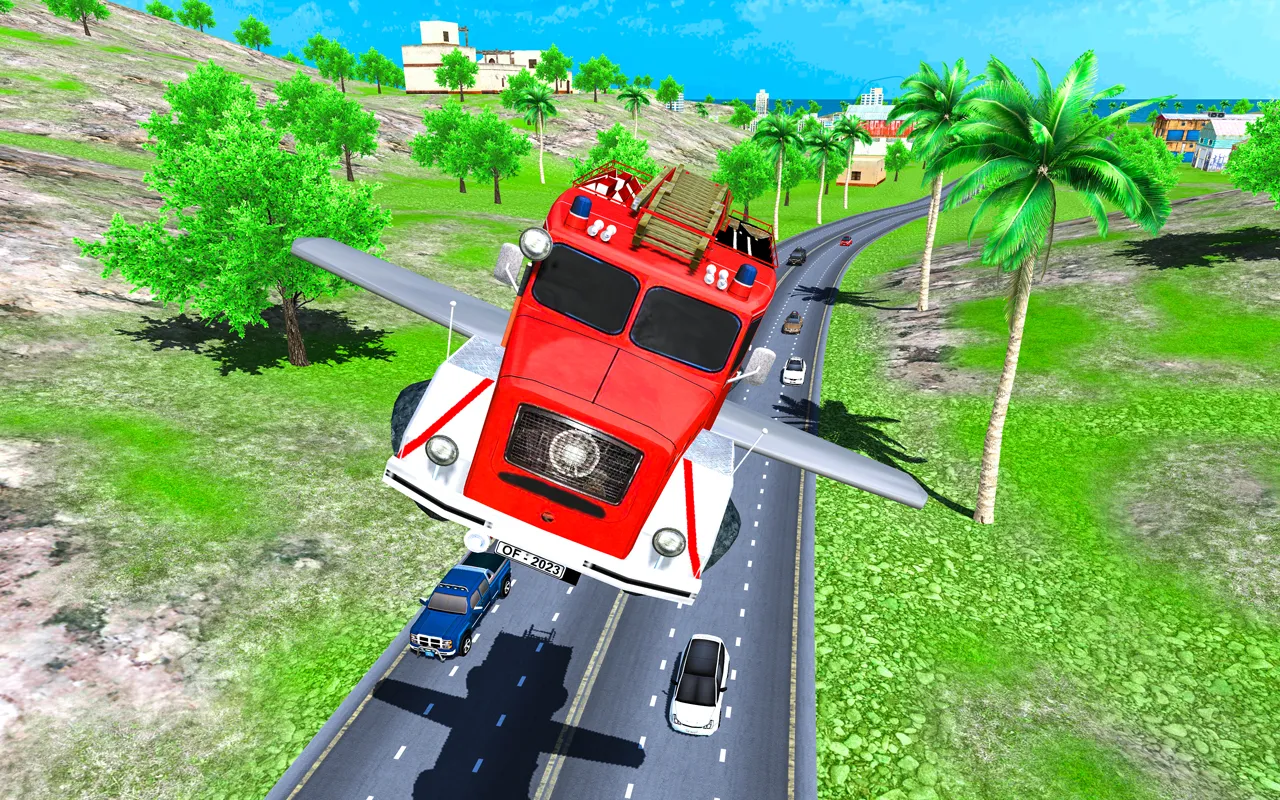 Flying Robot Fire Truck Game | Indus Appstore | Screenshot