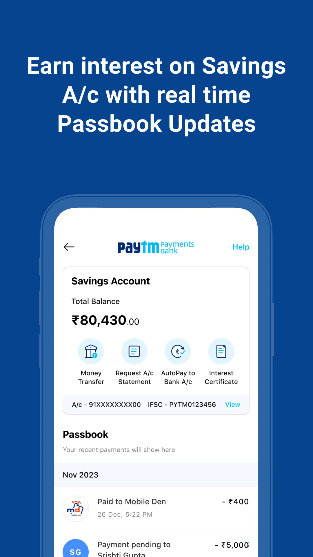 Paytm Payments Bank | Indus Appstore | Screenshot