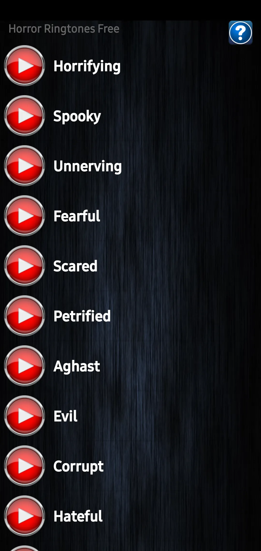 Horror Ringtones | Indus Appstore | Screenshot