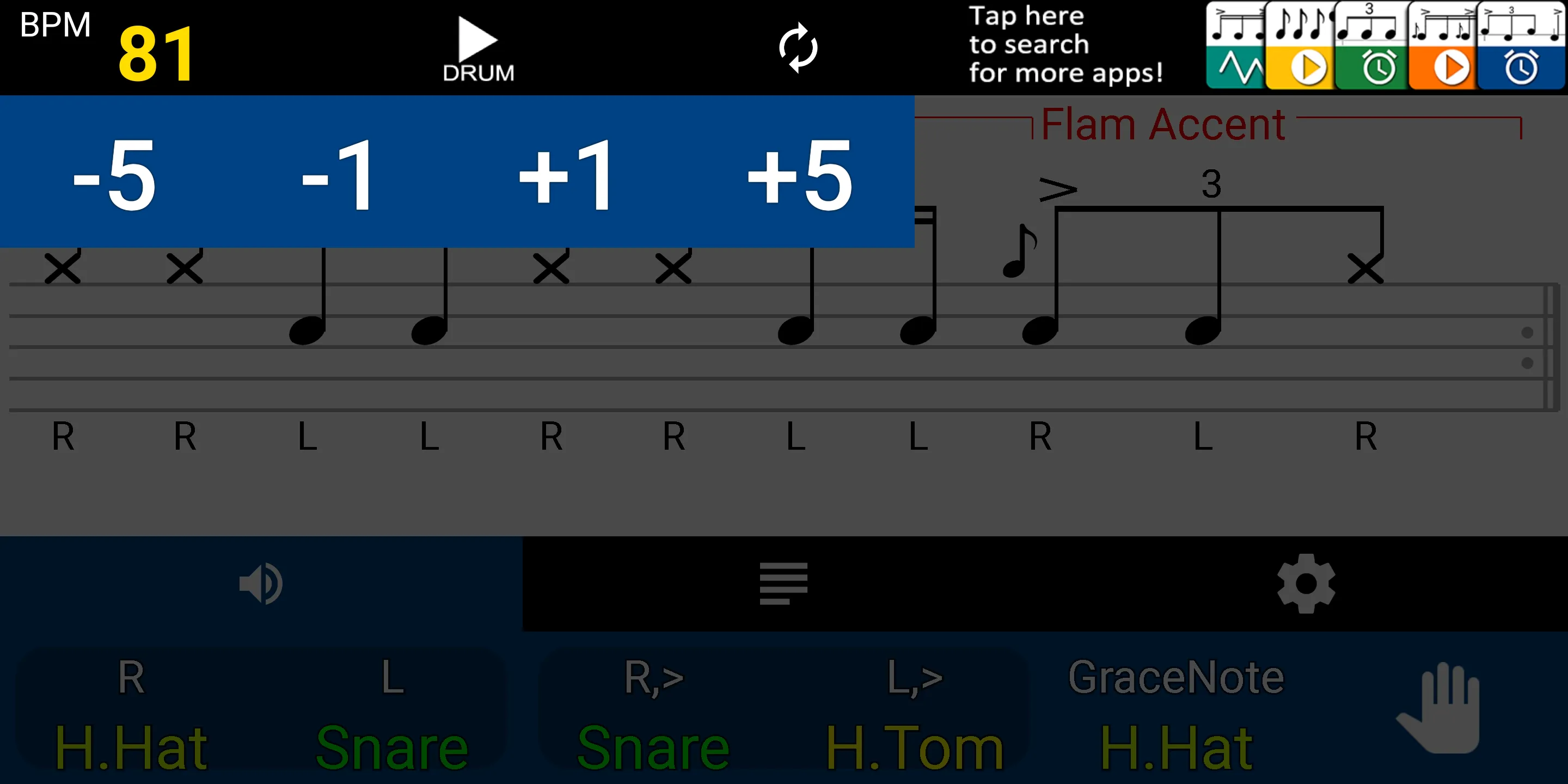 Drum Rudiment Player | Indus Appstore | Screenshot