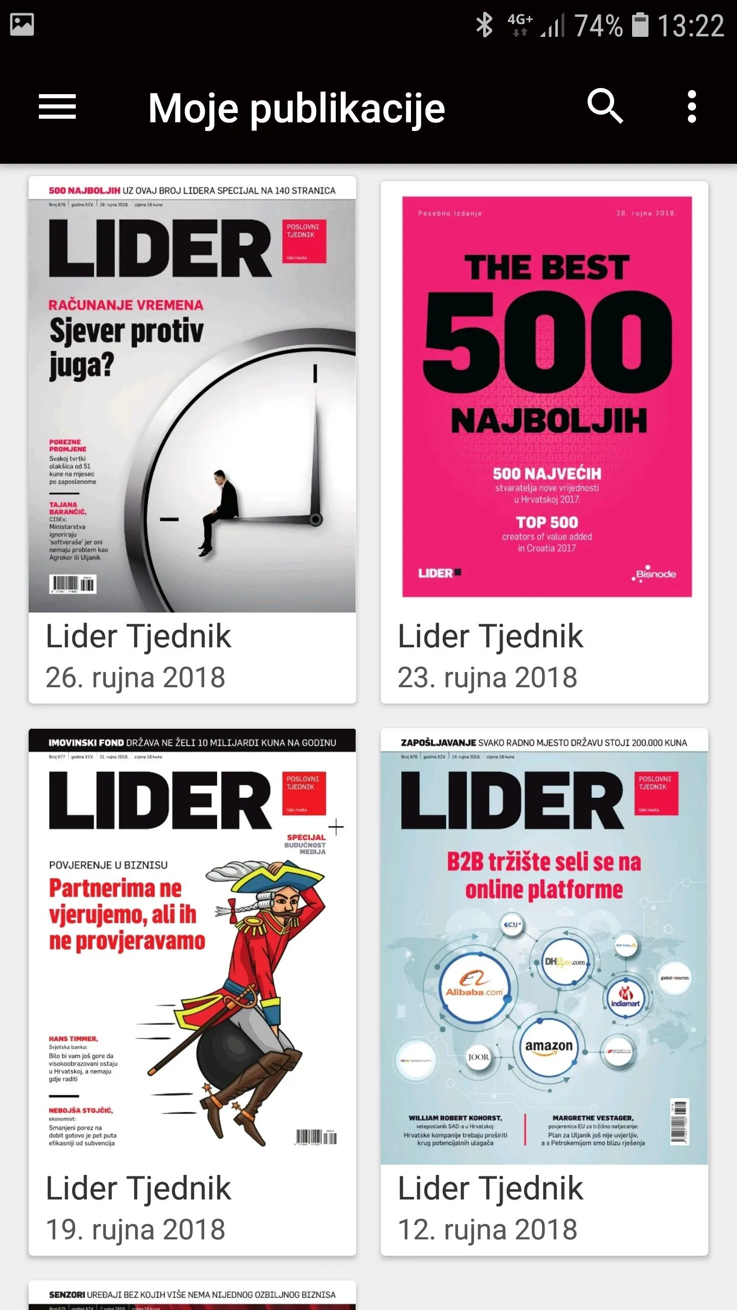 Lider Poslovni Tjednik | Indus Appstore | Screenshot