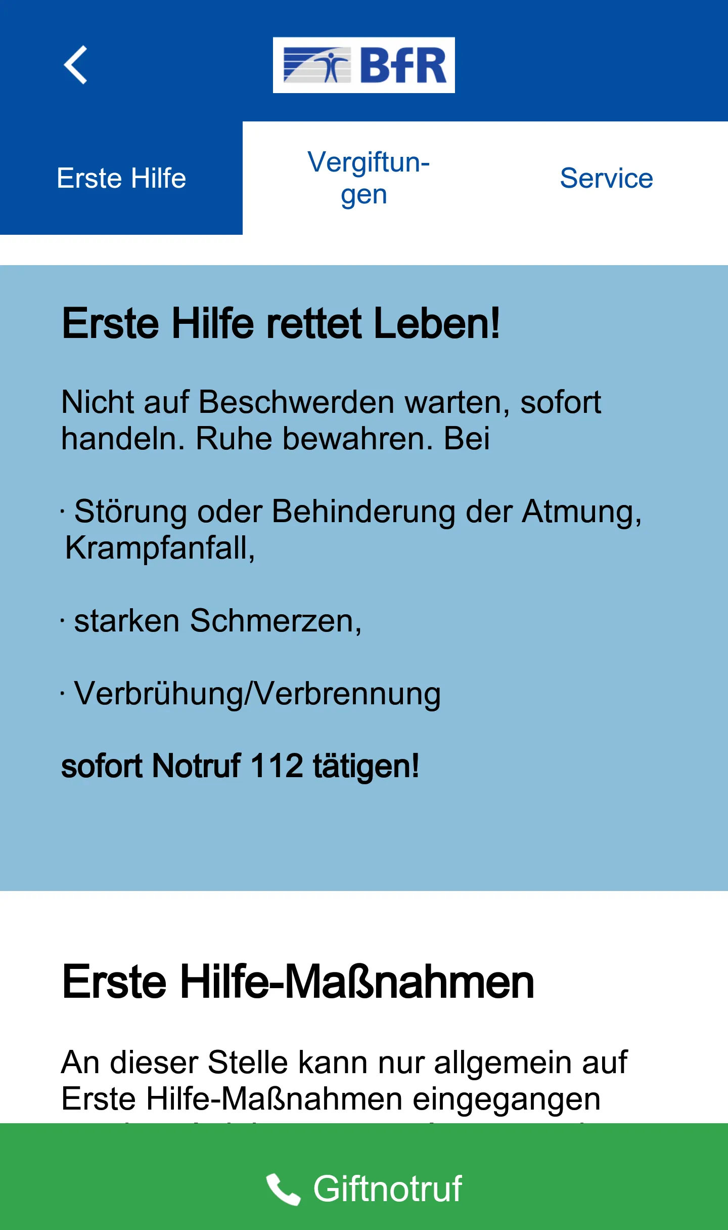 Vergiftungsunfälle bei Kindern | Indus Appstore | Screenshot