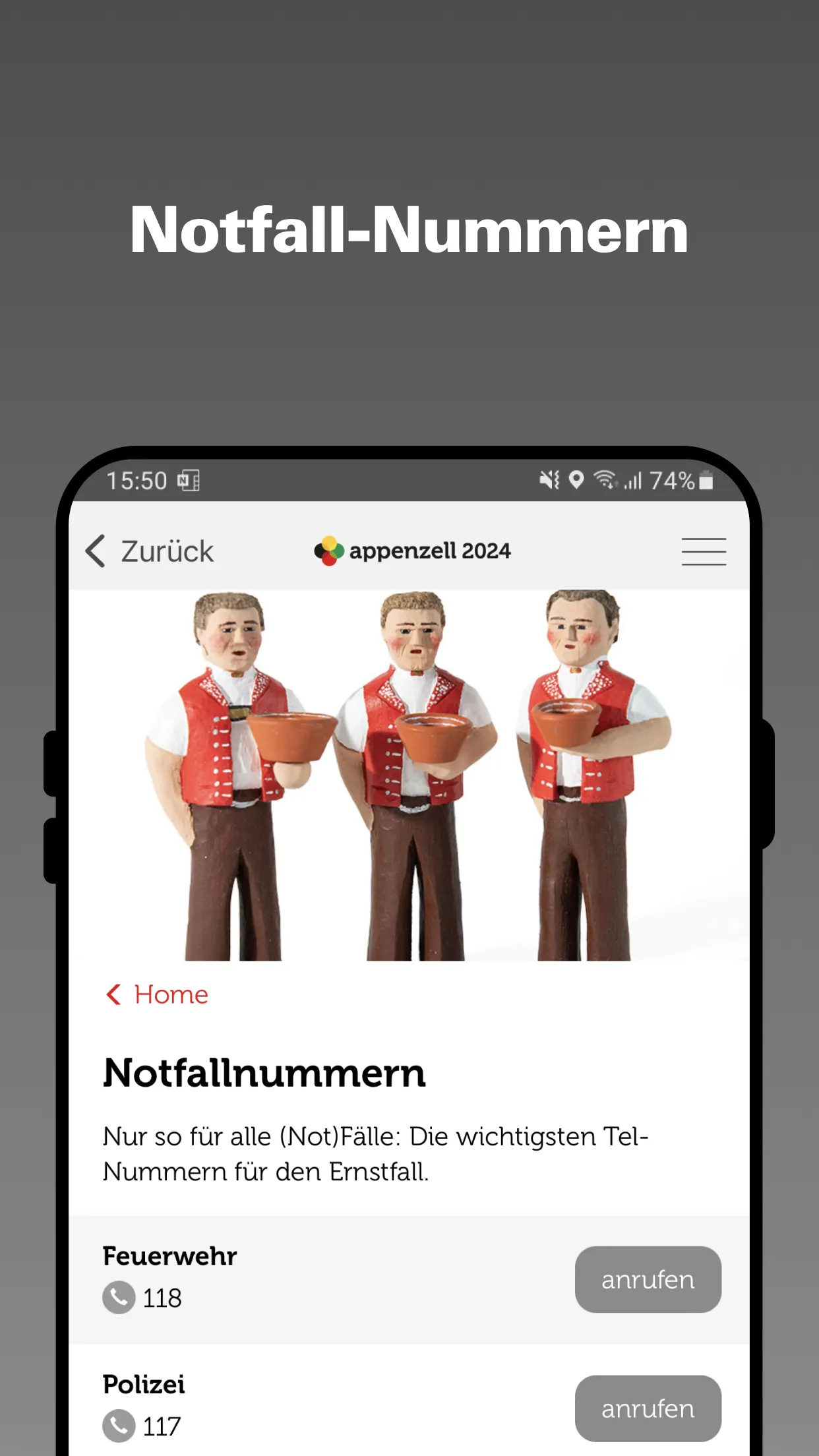 Helfer-App Appenzell 2024 | Indus Appstore | Screenshot