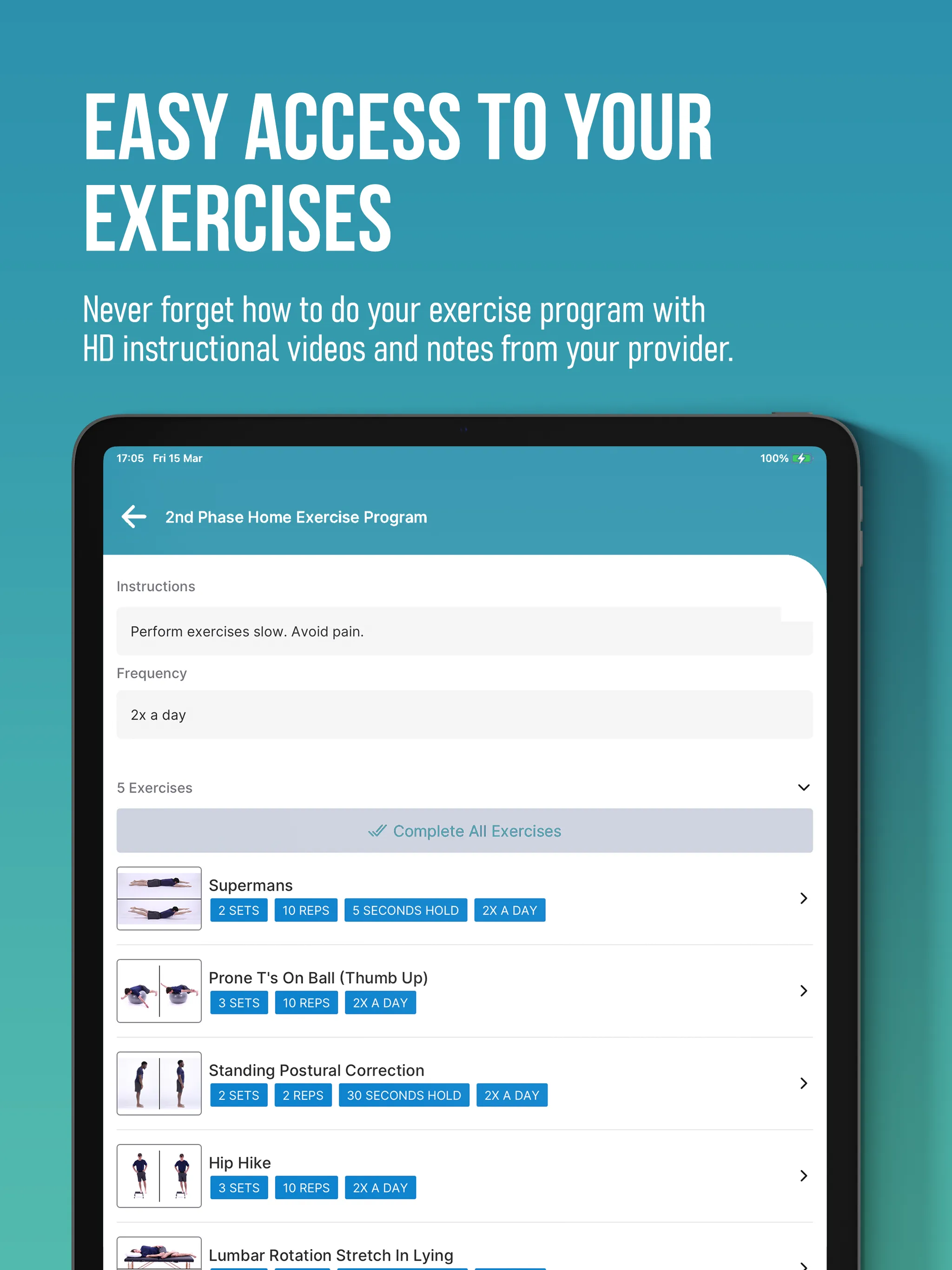 Team Rehab Home Exercise | Indus Appstore | Screenshot