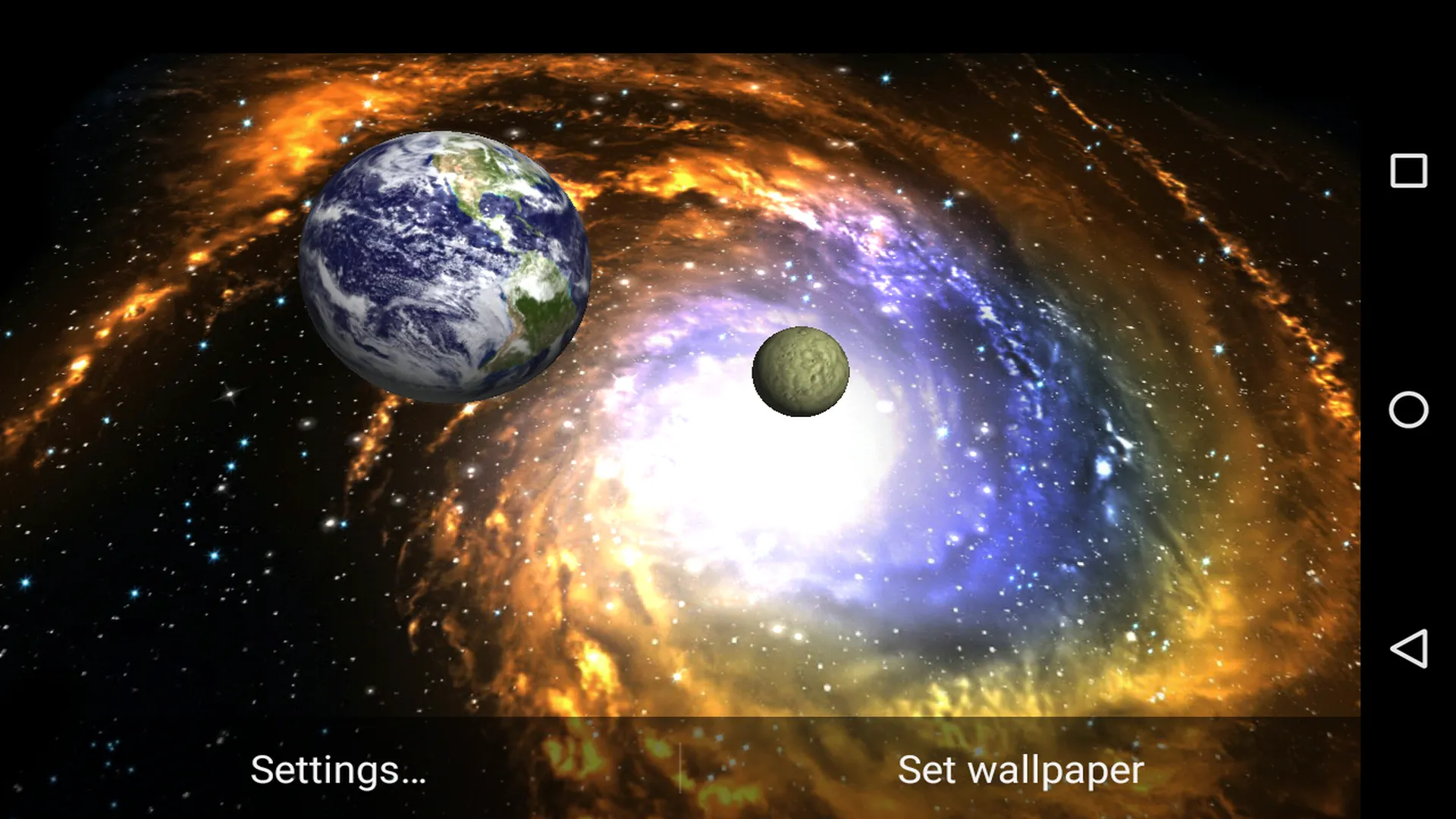 3D Galaxy Live Wallpaper | Indus Appstore | Screenshot