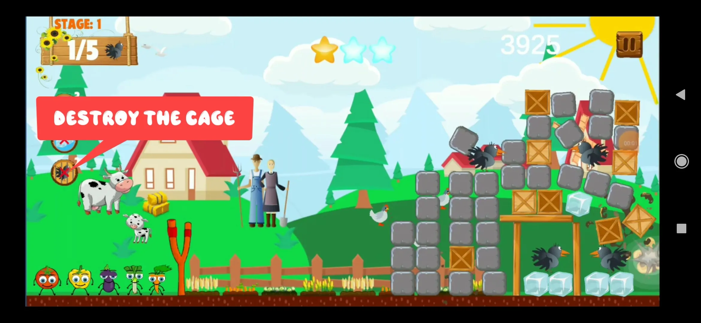 Angry Crows Slingshot Catapult | Indus Appstore | Screenshot