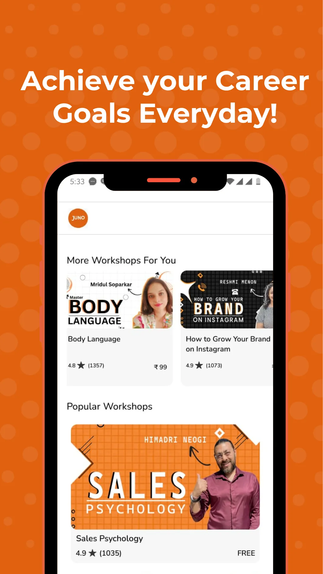 Juno: Courses | Indus Appstore | Screenshot