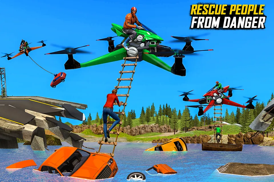 Flying Bike Simulator Games | Indus Appstore | Screenshot